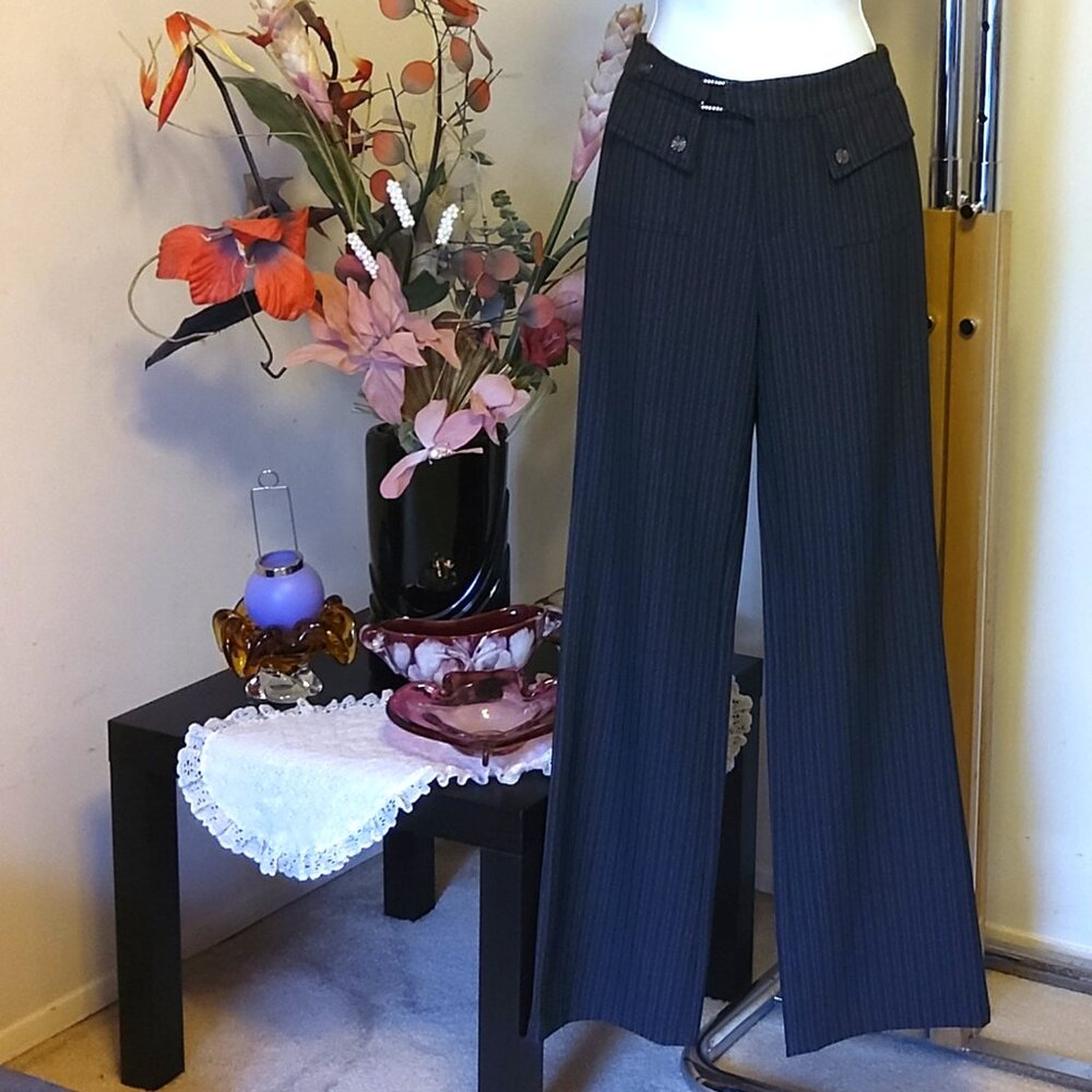 NWT Women's High Waisted Pants Straight Leg Trousers Wide Leg Slacks 10